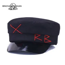 Меховая зимняя черная плоская шляпа, бейсболка для женщин и мужчин, модные береты, шапка для девушек, уличная Стильная кепка, женская брендовая Кепка, военная Кепка