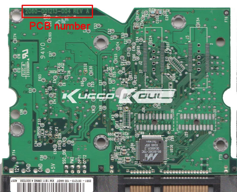 HDD PCB Логическая плата 2060-001213-004 REV A для WD 3,5 SATA ремонт жесткого диска Восстановление данных