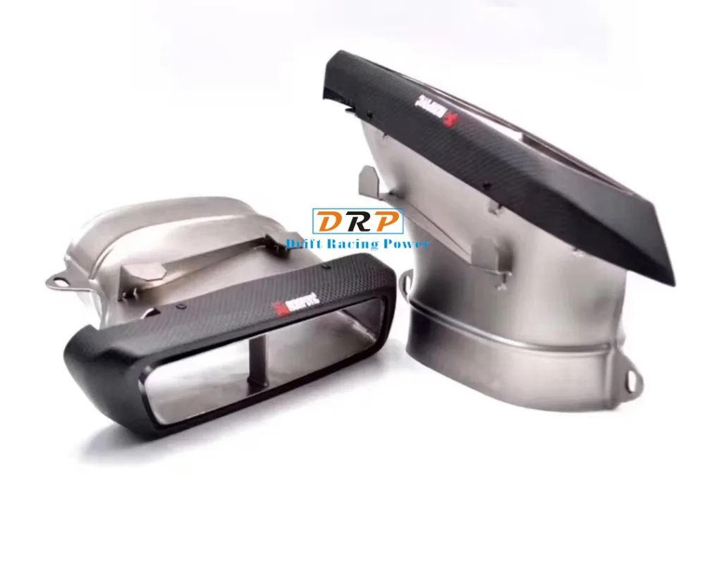 

1 pair Carbon Fiber Stainless Steel Exhaust Square Mouth Muffler tip tailpipe for W205 W212 W213 C260 C300 E200 E300 C63 AMG
