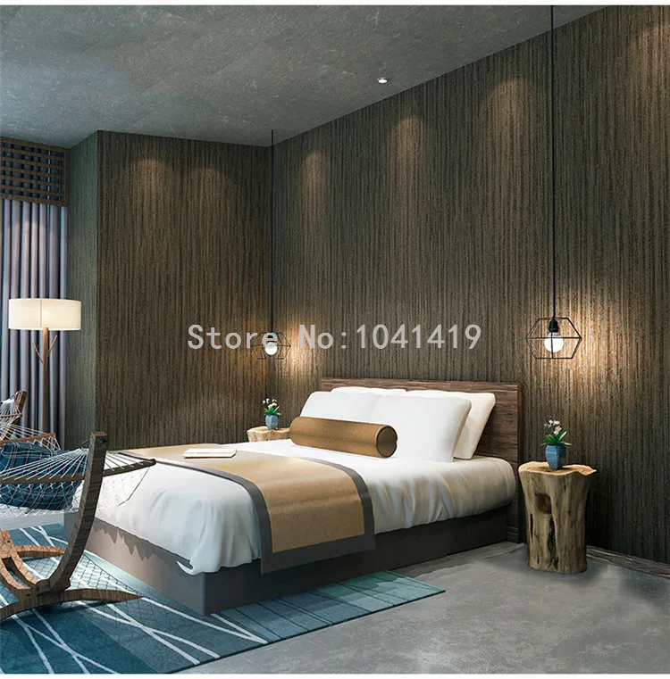 Современные Простые полосатые обои 3D льняная текстура темно-серый нетканые обои для гостиной спальни кабинет фон Настенный декор