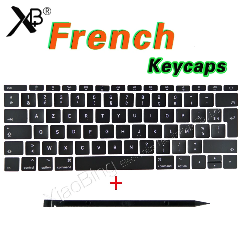 Новинка для Macbook Pro Retina 13 &quot15&quot A1706 A1707 A1708 FR French AZERTY Keyboard Keycaps 2016 2017|Клавиатуры
