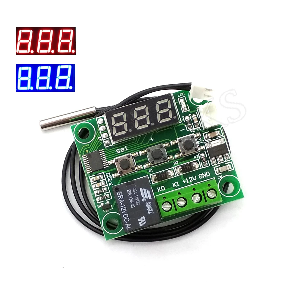 

W1209 DC 12V LED Digital Thermostat Temperature Control Thermometer Thermo Controller Switch Module + NTC Sensor
