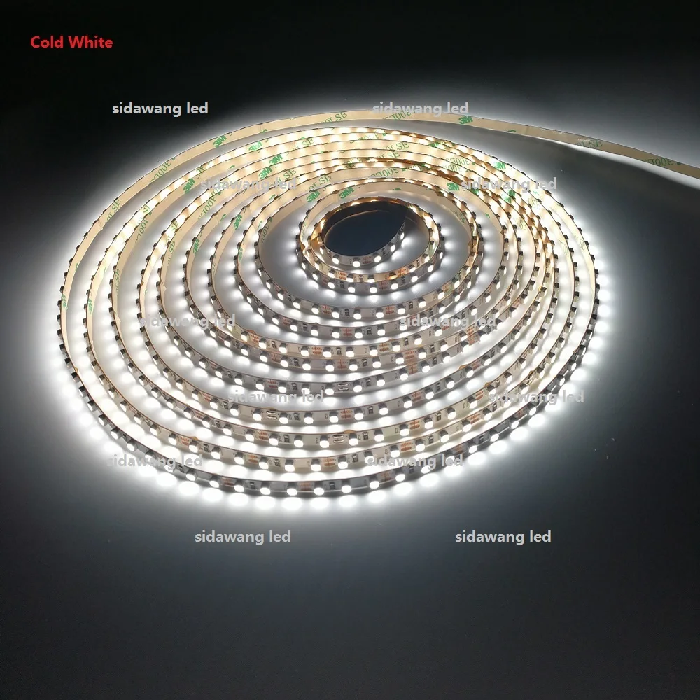 Ультратонкое естественное освещение CRI> 95+ Ra 5 мм Светодиодные ленты огни SMD3528 dc12V 5 м 600 светодиодный s Nonwaterproof лента Светодиодная гибкая освещения для небольших узком пространстве