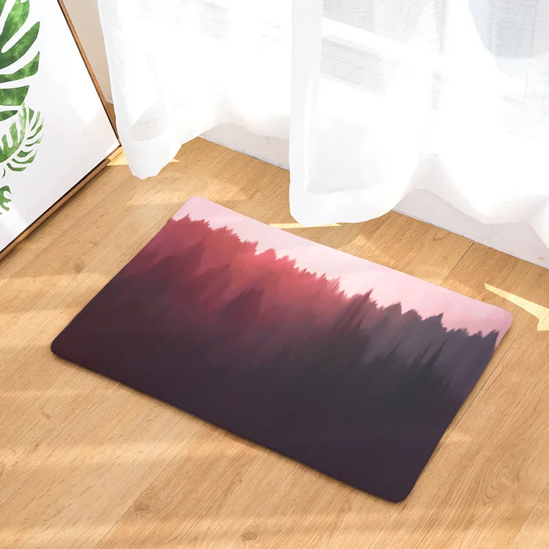Landscape Carpet Oil painting Rugs and carpets Area rug for living room,bathroom Flannel Non-slip Mat 40x60cm Alfombras de sala