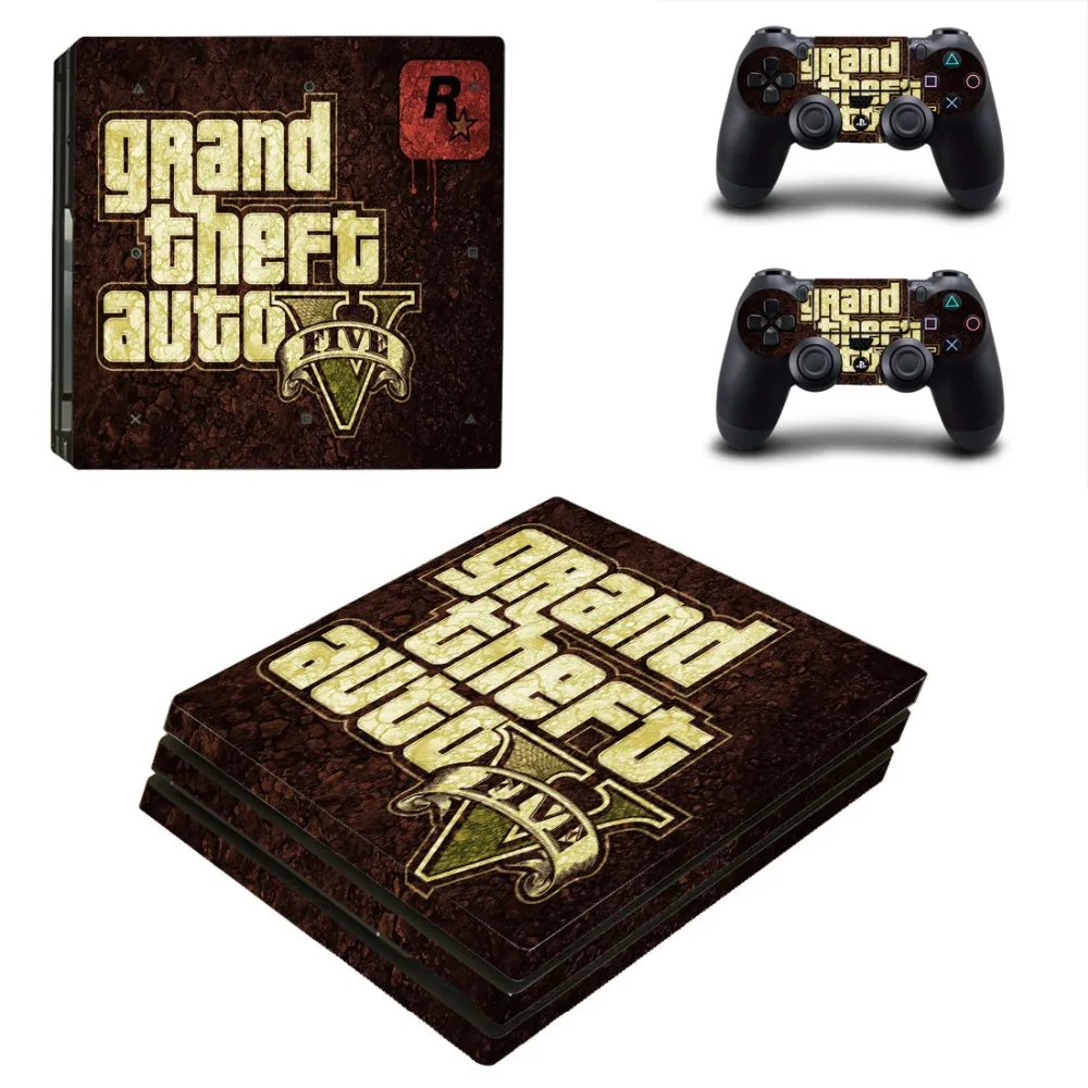 Grand Theft Auto V Gta 5 Ps4 Pro Skin Sticker Per Sony Playstation 4 Console E 2 Controller Ps4 Pro Skin Stickers Decalcomania In Vinile