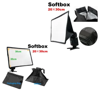 

2 in 1 15*17+ 20*30cm Universal Foldable Flash Light Diffuser Softbox Soft box Camera softbox for speedlight