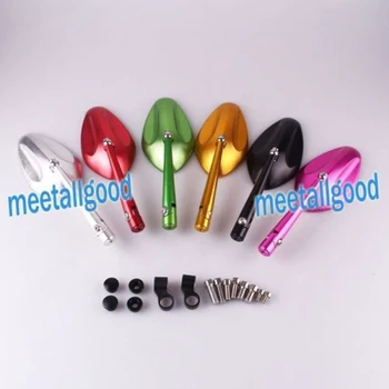 

Rear View Side Mirrors Rearview Wing Mirrors Set Fits Universal Motorbikes Replacement Parts Cool Leaf Style New Pair