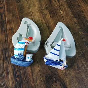 

New cartoon boat silicone mold Chocolate cake lace decoration tool Sugar flower fondant mold