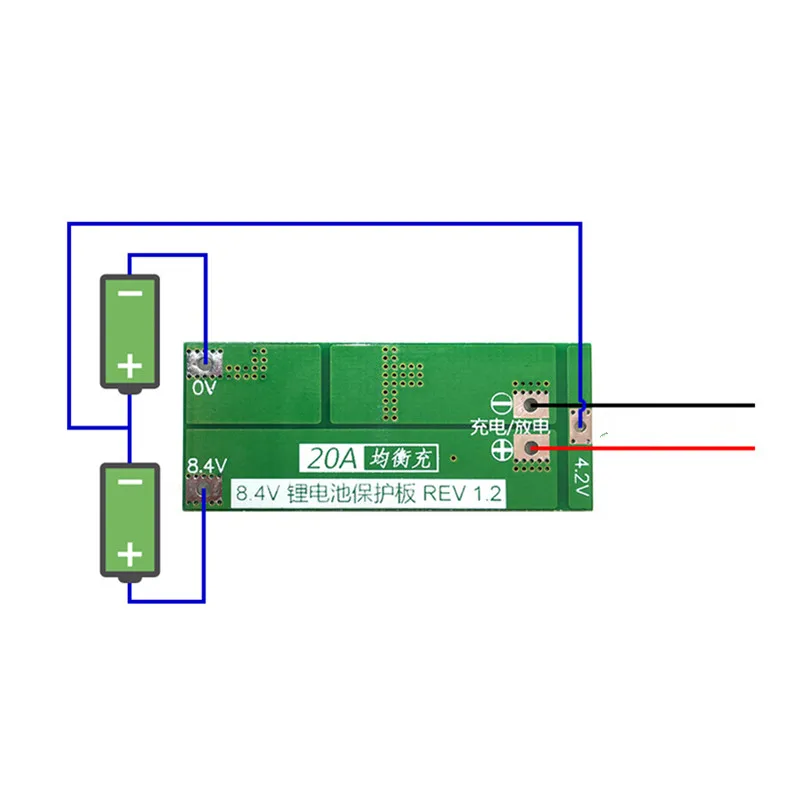 BMS 2S 10A/20A плата защиты батареи для 3,6 V 3,7 V литий-ионный аккумулятор