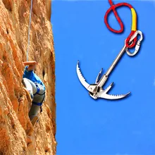 Инструмент для выживания на открытом воздухе стальной крюк Складной Безопасный скалолазание 4 когтя безопасность и выживание Z928