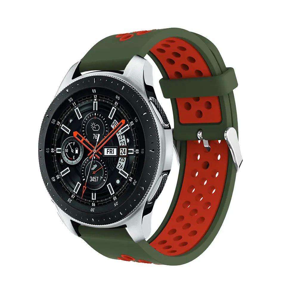For Samsung Galaxy Watch 46MM smart Watchband Round hole Silicone 22MM Replacement Sport Wrist 2018 Bracelet for samsung gear S3