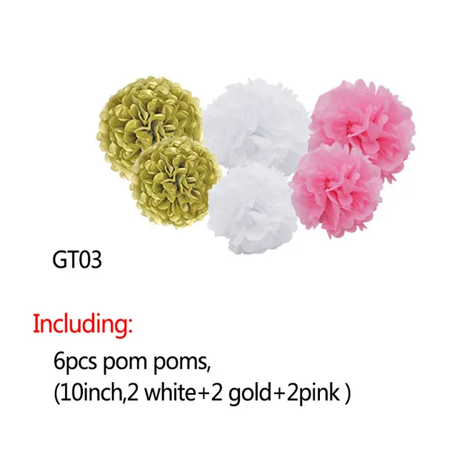 Us 4 94 6pcs Gold Tissue Paper Flower Pompom Balls Diy Craft Paper Flowers Event Party Supplies Baby Shower Birthday Wedding Decoration In Party Diy