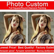 DIY Diamond живописи! Частный настраиваемый фото на заказ сделать свой собственный алмазов картина Полный Дрель Алмазный Rhinestone Вышивка