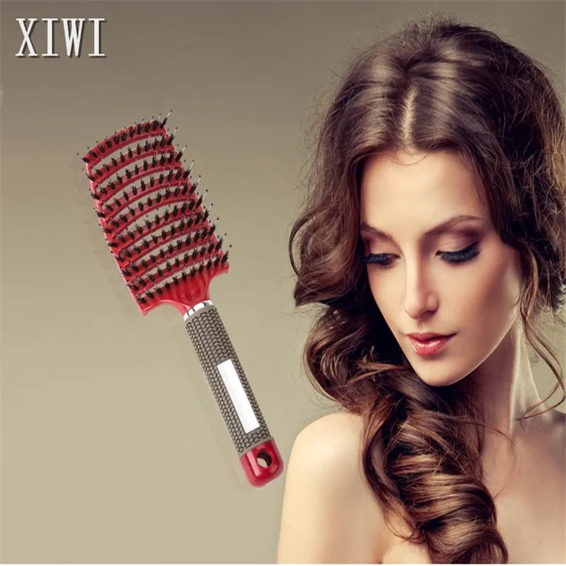 

Hair Comb Scalp Massage Comb Hairbrush Wet Curly Detangle Hair Brush for Salon Hairdressing Styling Tools