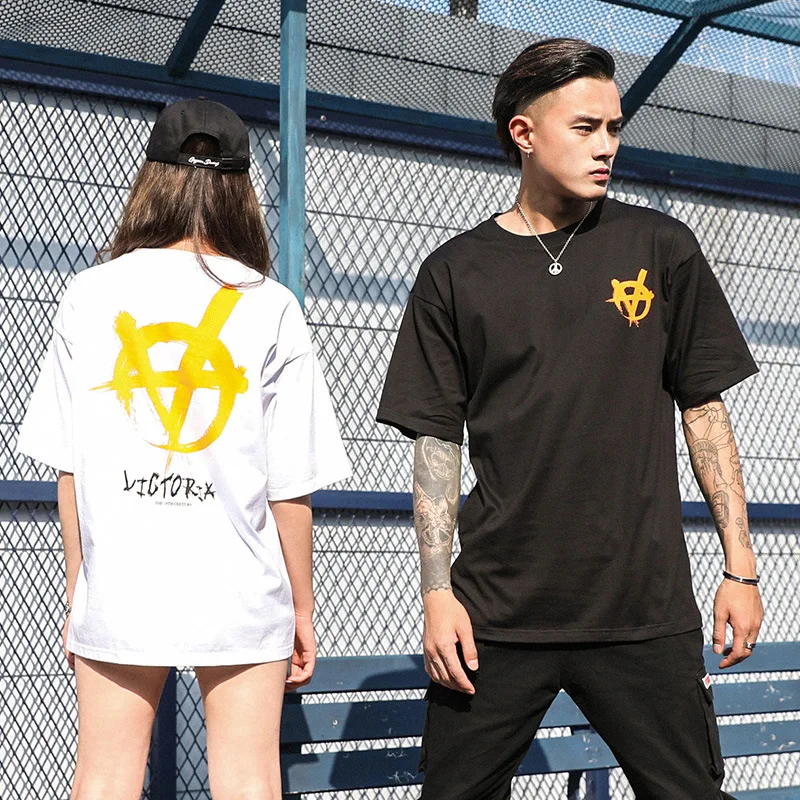

2019 Man's harajuku t shirt streetwear cotton tshirt Hip hop Loose T-shirts men clothes Clothing summer tops and tee for male