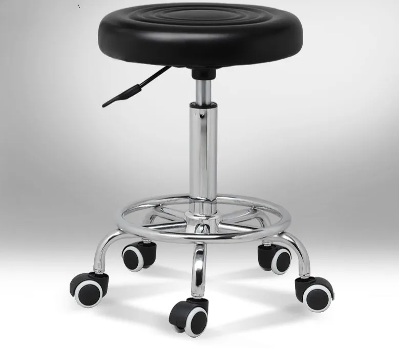 Round Swivel Chair Lifting Adjustable Height Rotatable Chair Office Bar Hair Salon Reception Stool Simple Design