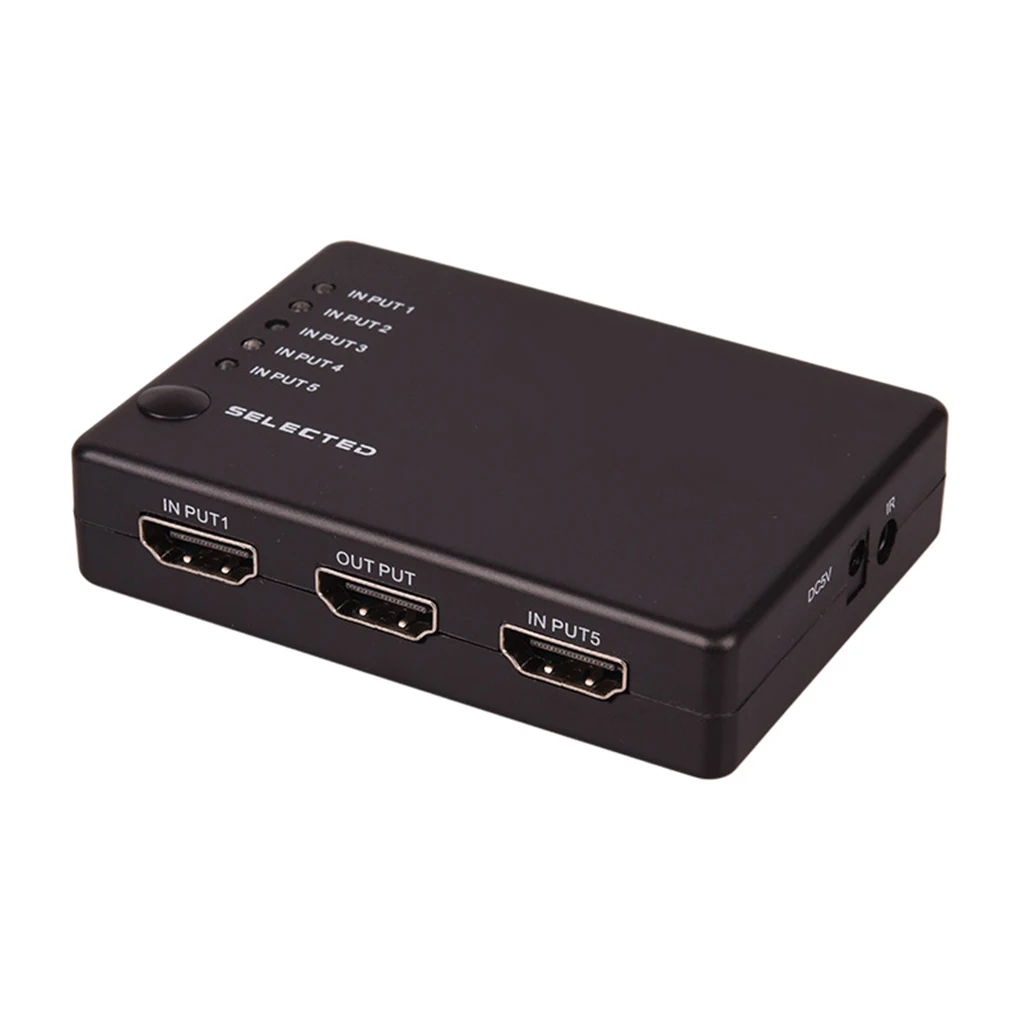 Новое поступление 5-1 HD перфоратор переключатель 5 в 1 HD коммутатор 5x1 HDTV 1080P 5 порт HD адаптер и ИК-пульт дистанционного управления