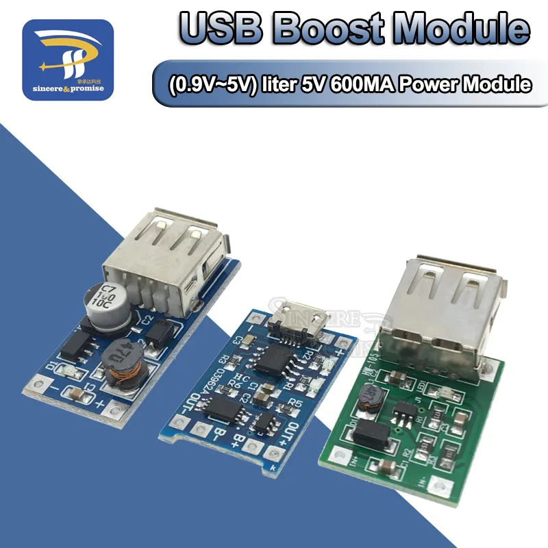 DC Boost модуль (0 9 В ~ 5 В) 600 мА Converter Step Up Module USB Mobile Power Board|boosted board|step upusb board |