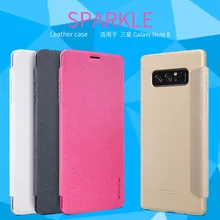 for Samsung galaxy note 8 flip case cover N950f 6.32″ Nillkin sparkle PU leather case for Samsung galaxy note 8