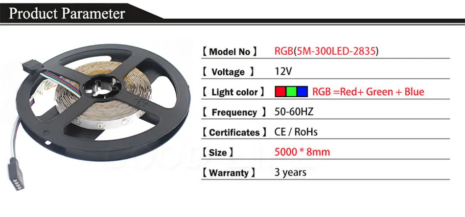 Горячая Распродажа, 1 м, 2 м, 3 м, 4 м, 5 м, 300 светодиодов, RGB Светодиодная лента, светильник, водонепроницаемый, DC12V 3528, Fiexble, светильник, Светодиодная лента, лампа для украшения дома