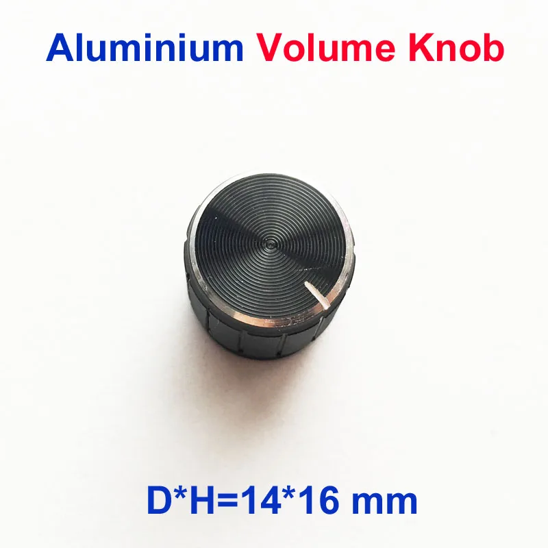 5pcs/lot High Quality Aluminum Potentiometer Volume Knob D14mm H 16mm