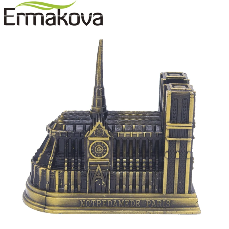 ERMAKOVA винтажная Металлическая статуэтка в стиле ретро дамы здание Парижской
