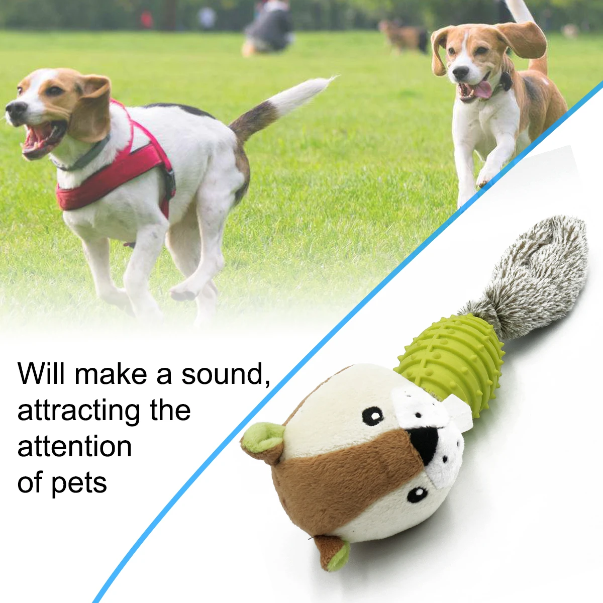 Практичная 1 шт. жевательная игрушка для щенков, пищащая плюшевая бархатная звуковая игрушка для собак, вокальная плюшевая игрушка для питомцев, обучающая головоломка, молярный укус-резис