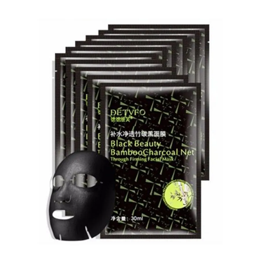 Charcoal Black Facial Mask Melanin Whitening bamboo charcoal facial