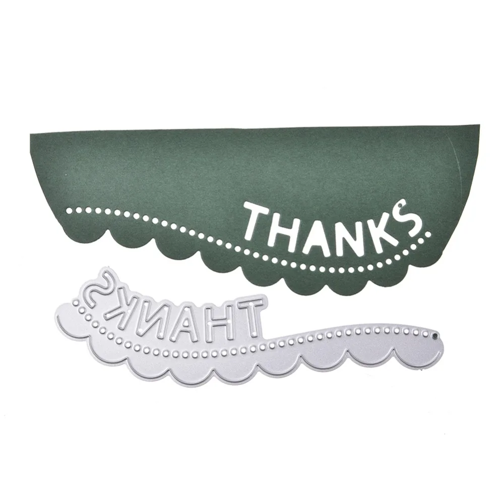 

Thanks Border Metal Dies, Embossing Plate Scrapbooking Card Making Mould Cutting Dies Stencil, DIY Carbon Steel Die cut.