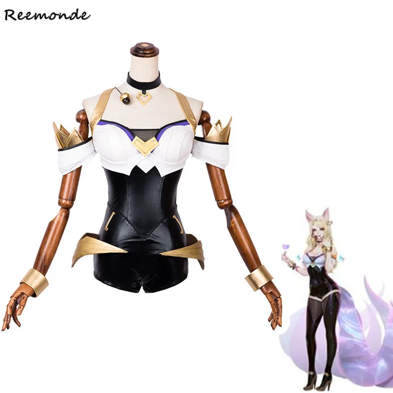 Костюм для косплея игры LOL KDA Ahri комбинезоны костюм полный комплект K/DA