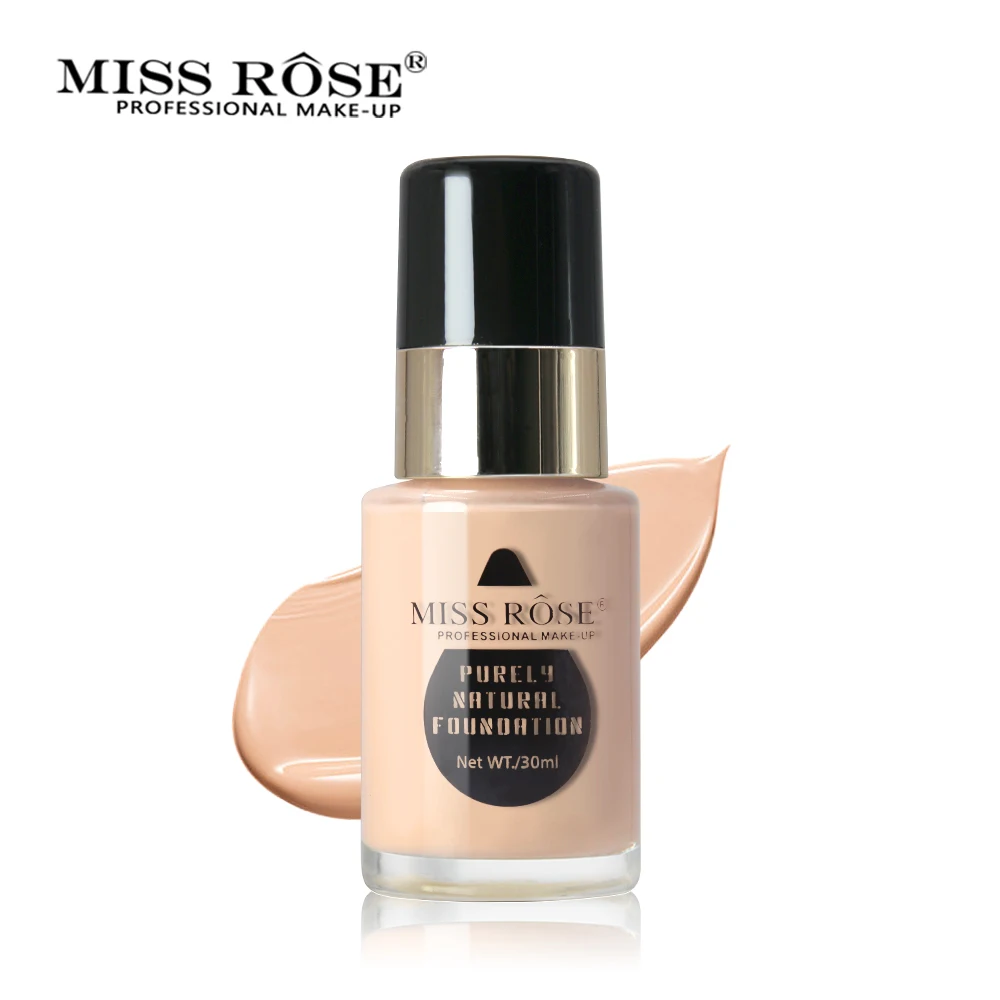 

Miss Rose 40ml Purely Natural Liquid Foundation Base Makeup Brighten Make Up Foundation Corrective Corrector Fond De Teint