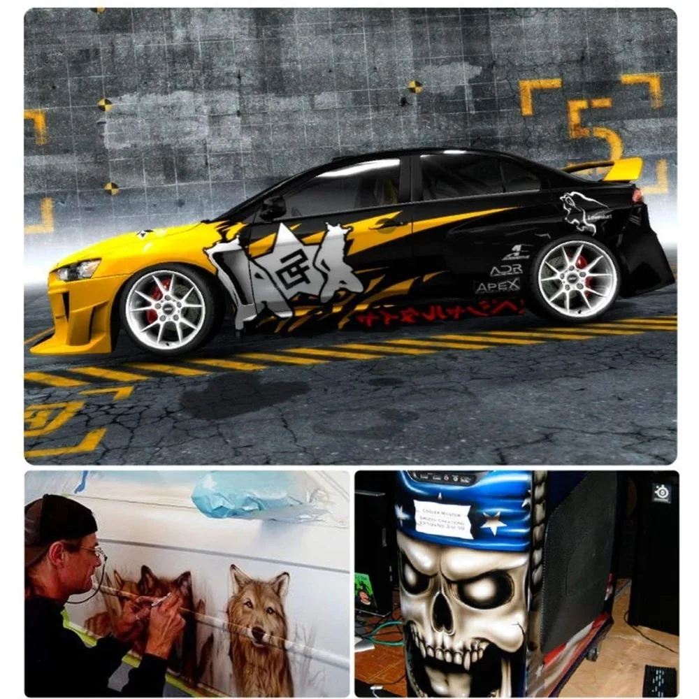 Airbrush With Compressor Paint Spray Gun 12