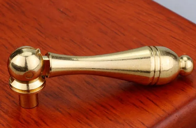 

Hardware supplies gold Chinese pure copper drawer handle, water drop shaped handle antique hardware hanging hardware 4.3cm