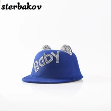 Модная детская шапка с буквенным принтом, шлем для мальчика, fedora, зимняя Милая gorra hombre chapeu de feltro feminino, викторианская шляпа, женская шляпа