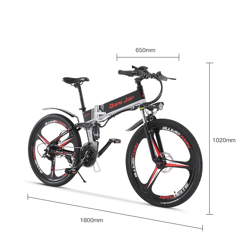  Foldable Two Wheel Electric Scooter Electric Bicycle Mountain Folding Electric Bike 48V 350W/500W f