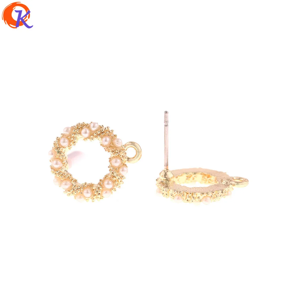 

Cordial Design 50Pcs 13*15MM Jewelry Accessories/Earring Stud/Imitation Pearl/Round Shape/DIY Making/Hand Made/Earring Findings