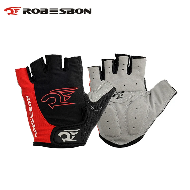 

Half Finger Cycling Gloves Anti Slip Gel Pad Women Men Cycling MTB Bike Gloves Breathable Sports Bicycle Gloves Blue/Red