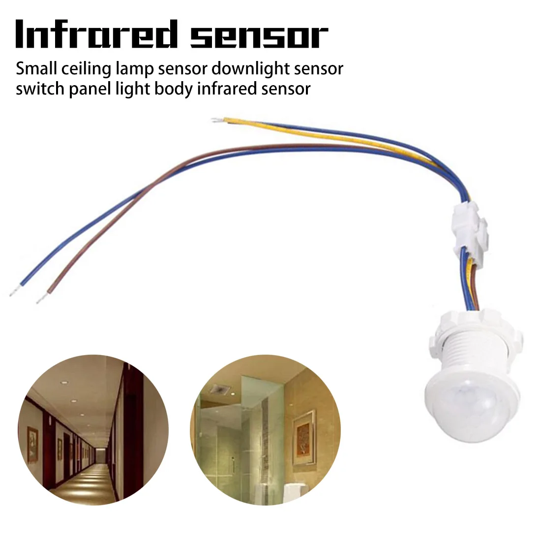 

170-240V IR Infrared Module Body Sensor Intelligent Light Lamp Motion Sensing Switch Adjustable Movement Sensing PIR Switch