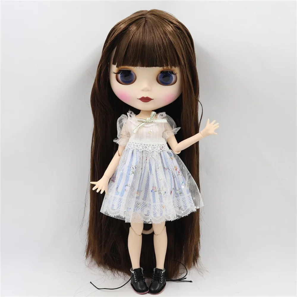 Фабрика blyth кукла 1/6 bjd шарнир тела темная кожа матовое лицо, фиолетовые волосы, кукла без одежды 30 см BL7216