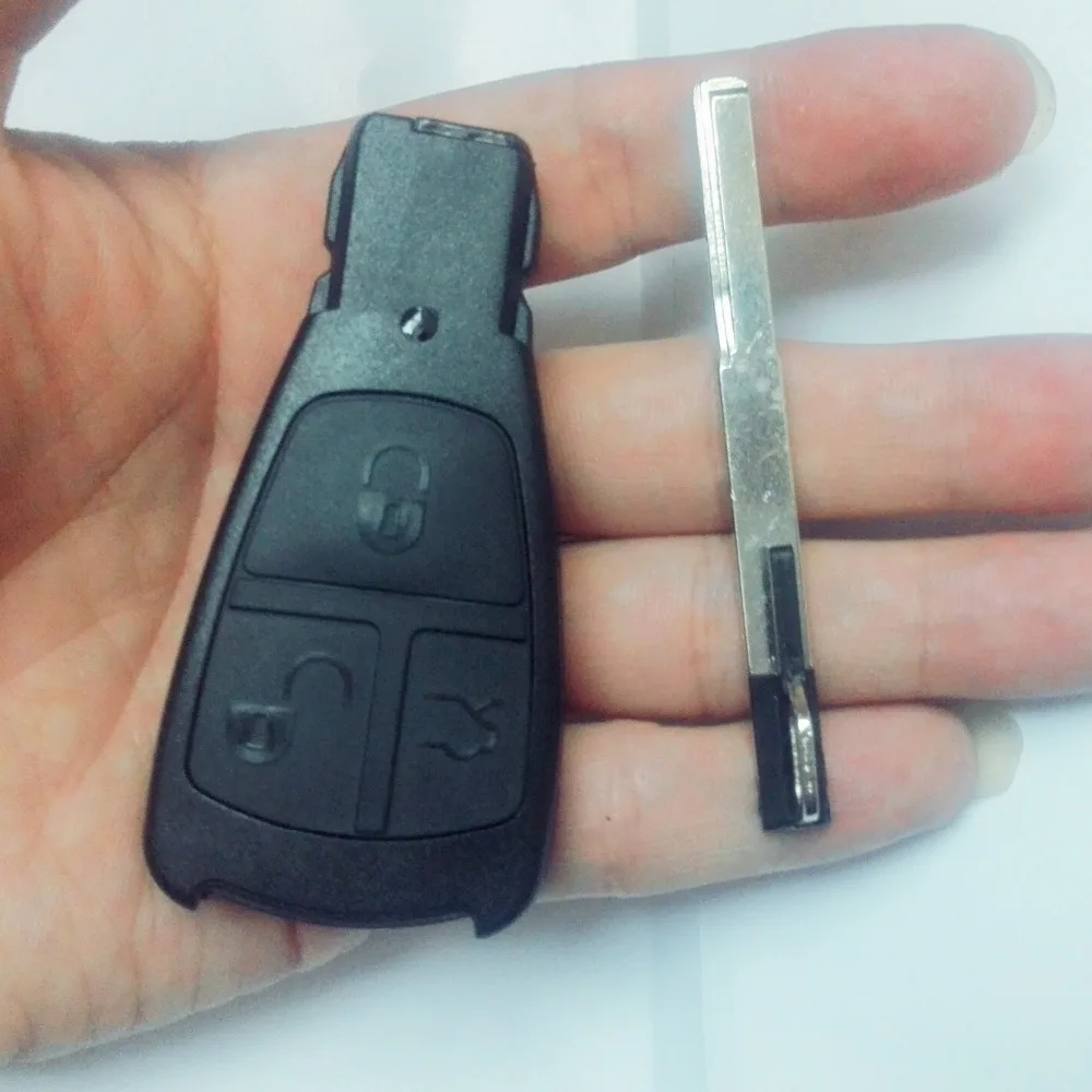 

Old Style 3 Buttons Design For Benz Mercedes C180 1998-2004 W202 Key Case Smart Card Shell With Blade