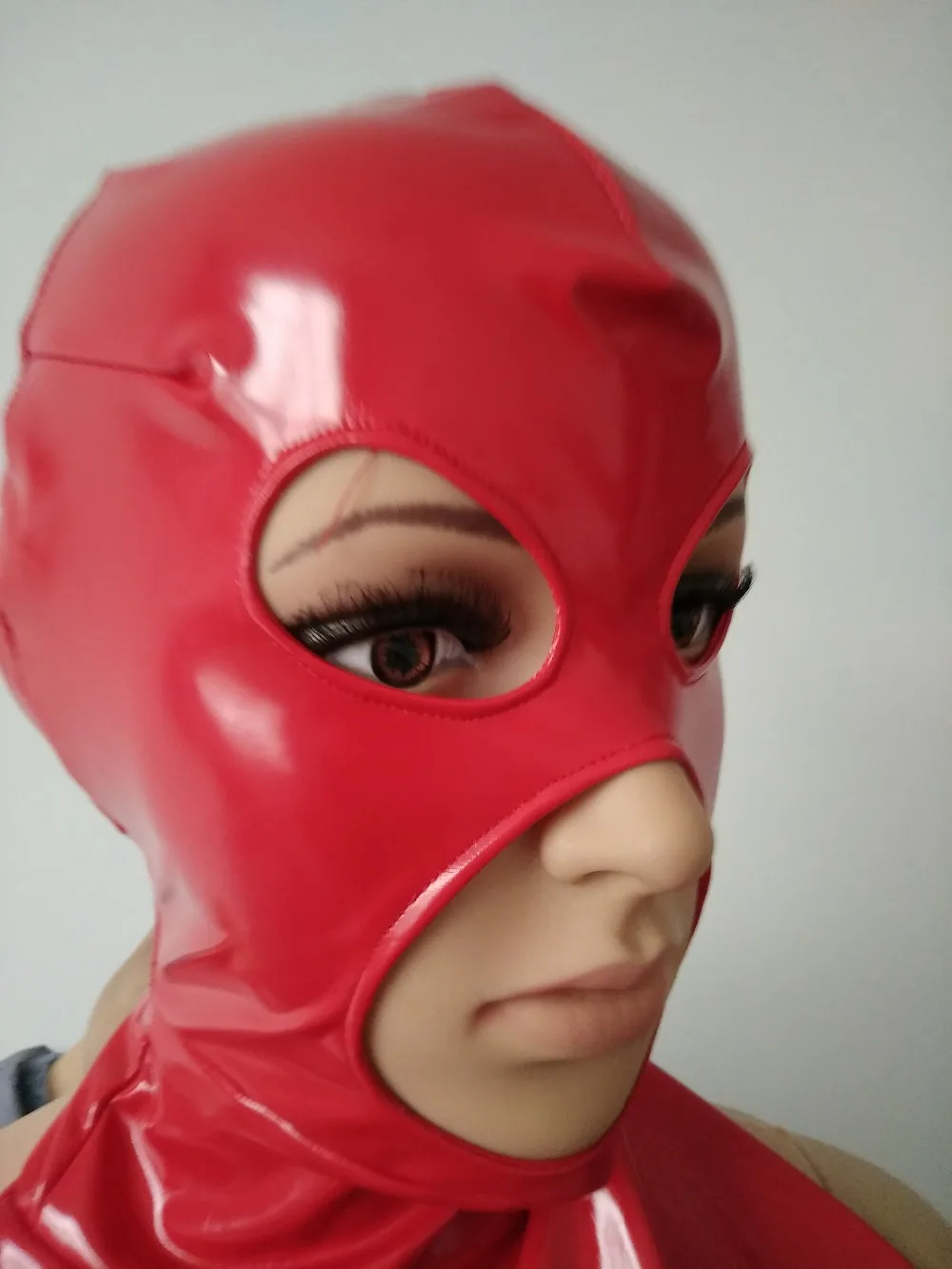 Открытый глаза и рот Zentai костюм ПВХ колпак из искусственной кожи маска Хэллоуин клиентов установка 8 стиль можно выбрать
