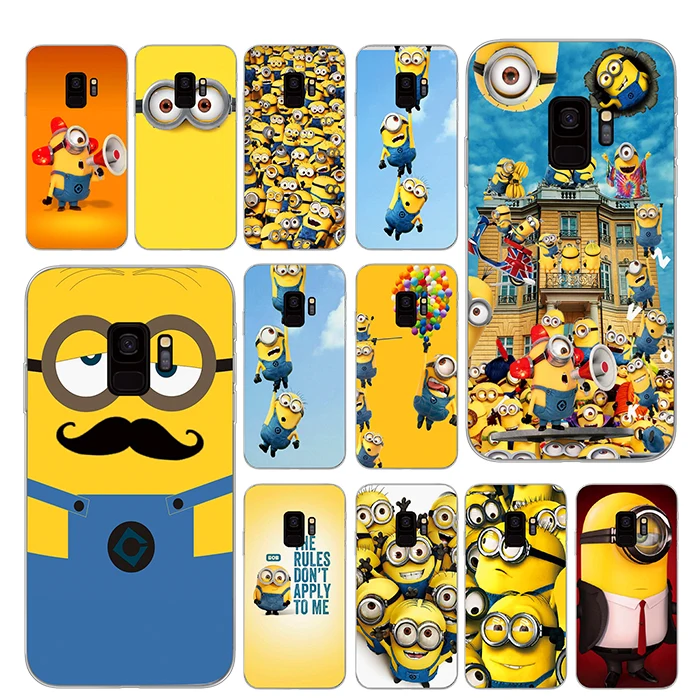 Cute Minions cartoon Phone Case for Samsung Galaxy S10 S10E S8 Plus S6 S7 Edge S9 S10e Plus Cover