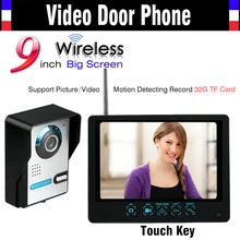 9 Inch Touch Monitor Wireless Wifi Video Door Phone Intercom Doorbell System Waterproof Night Vision Motion Detecting to Record