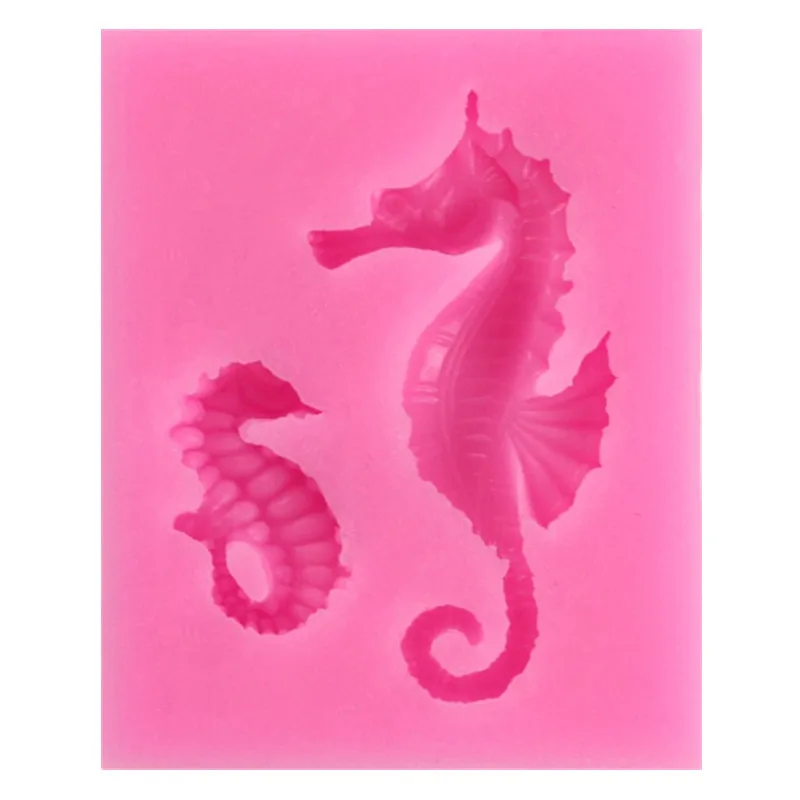 

3D Sugarcraft Sea Horse Shape Silicone Mold Fondant Mould Cake Decorating Tools Chocolate Gumpaste Tools Decorations