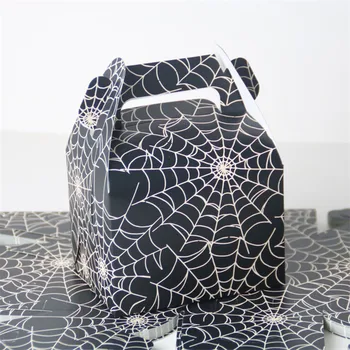 

50PCS Halloween Spider web Paper Boxes Candy Box Wedding Favors Gift Party Birthday Baby Shower Supply