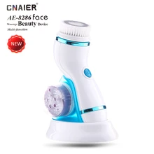 CHAIER 4 in 1 Waterproof electric face cleanser pores blackhead cleansing brush massage roller women beauty device multifunction