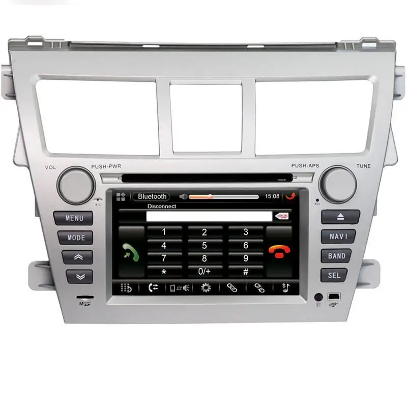 Best 7" Car DVD player with GPS(opt),USB/SD,AUX,BT/TV,car multimedia audio Radio stereo for TOYOTA VIOS 2007 2008 2009 2010 2011 2012 6