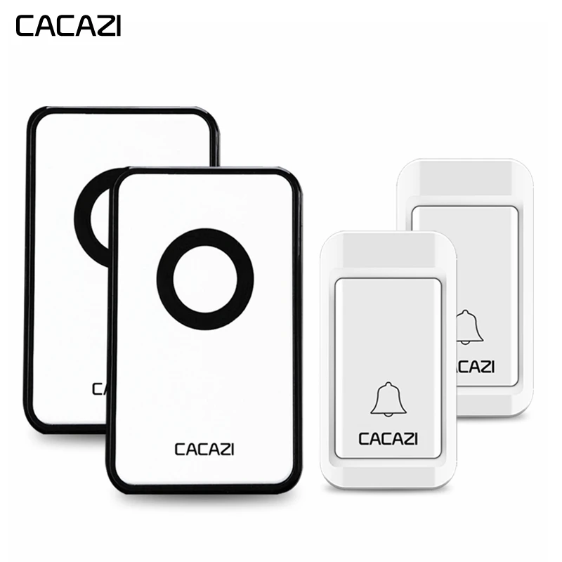 Автономный беспроводной дверной звонок CACAZI водонепроницаемый без аккумулятора 2