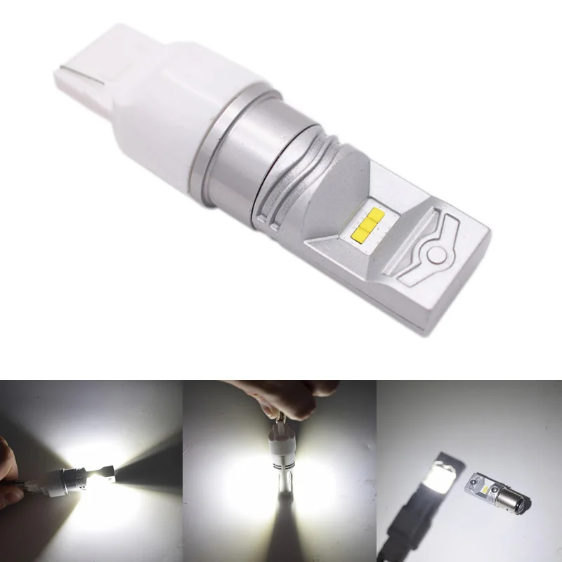 

New 1PC Car Headlight T20 7440 7443 30W CSP 6SMD Fog Lamp Reversing Braking Driving Head Light CSL2018