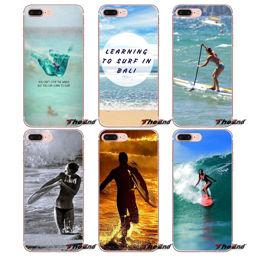 Для iPhone X 4 4S 5 5S 5C SE 6 6S 7 8 Plus Samsung Galaxy J1 J3 J5 J7 A3 A5 2016 2017 Learn to Surf Love аксессуары чехлы для